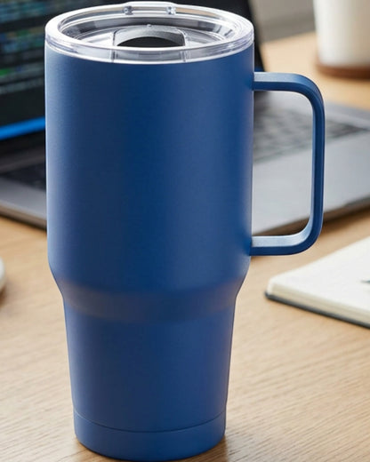 Vizes Insulated Handle Travel Mug 650 ml Cobalt - Lifestyle view