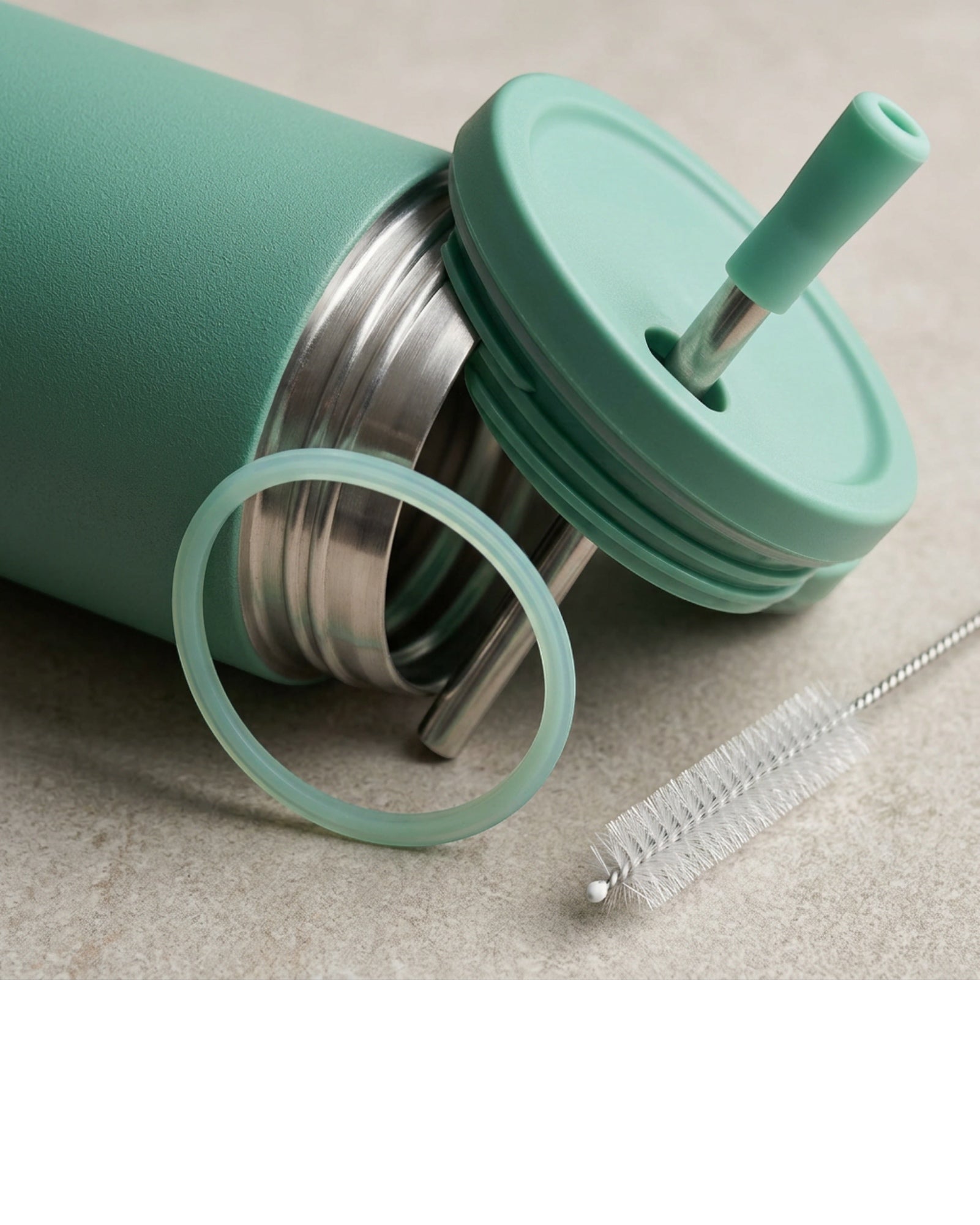 Vizes Slim Insulated Straw Tumbler 600 ml Jade - Detail view