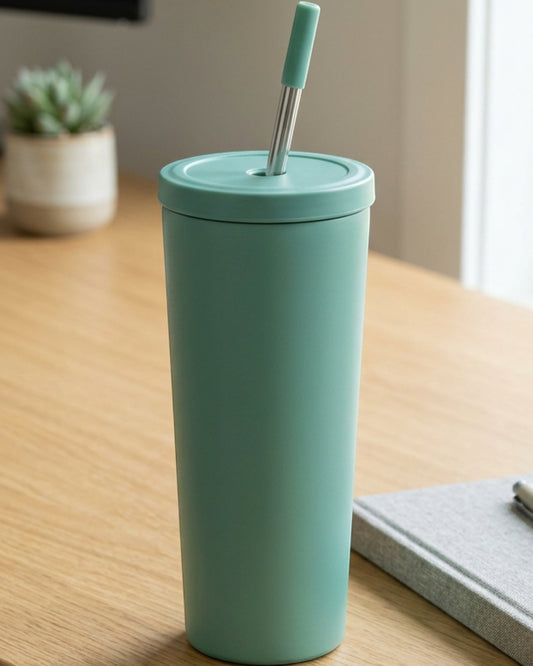 Vizes Slim Insulated Straw Tumbler 600 ml Jade - Lifestyle view